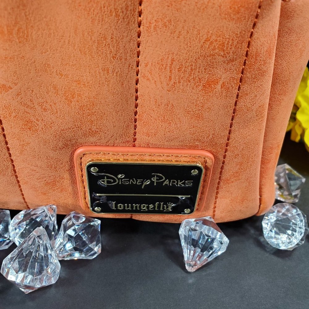 Disney Loungefly Orange Pumpkin Backpack - Picture 3 of 8